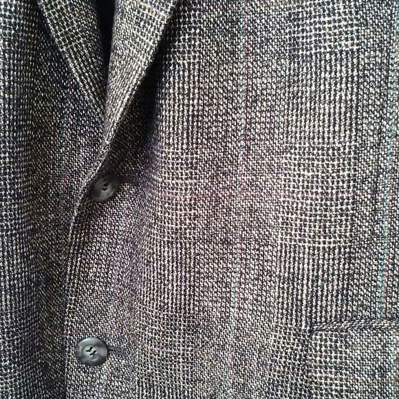 Bowdon sport coat Gray grey ~44R Vintage - Picture 7 of 7